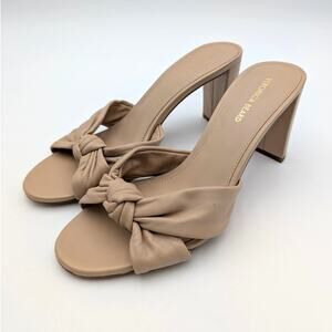 Veronica Beard Ganita Slide Sandal Knot Front Women's Nude Size US7M EU37.5